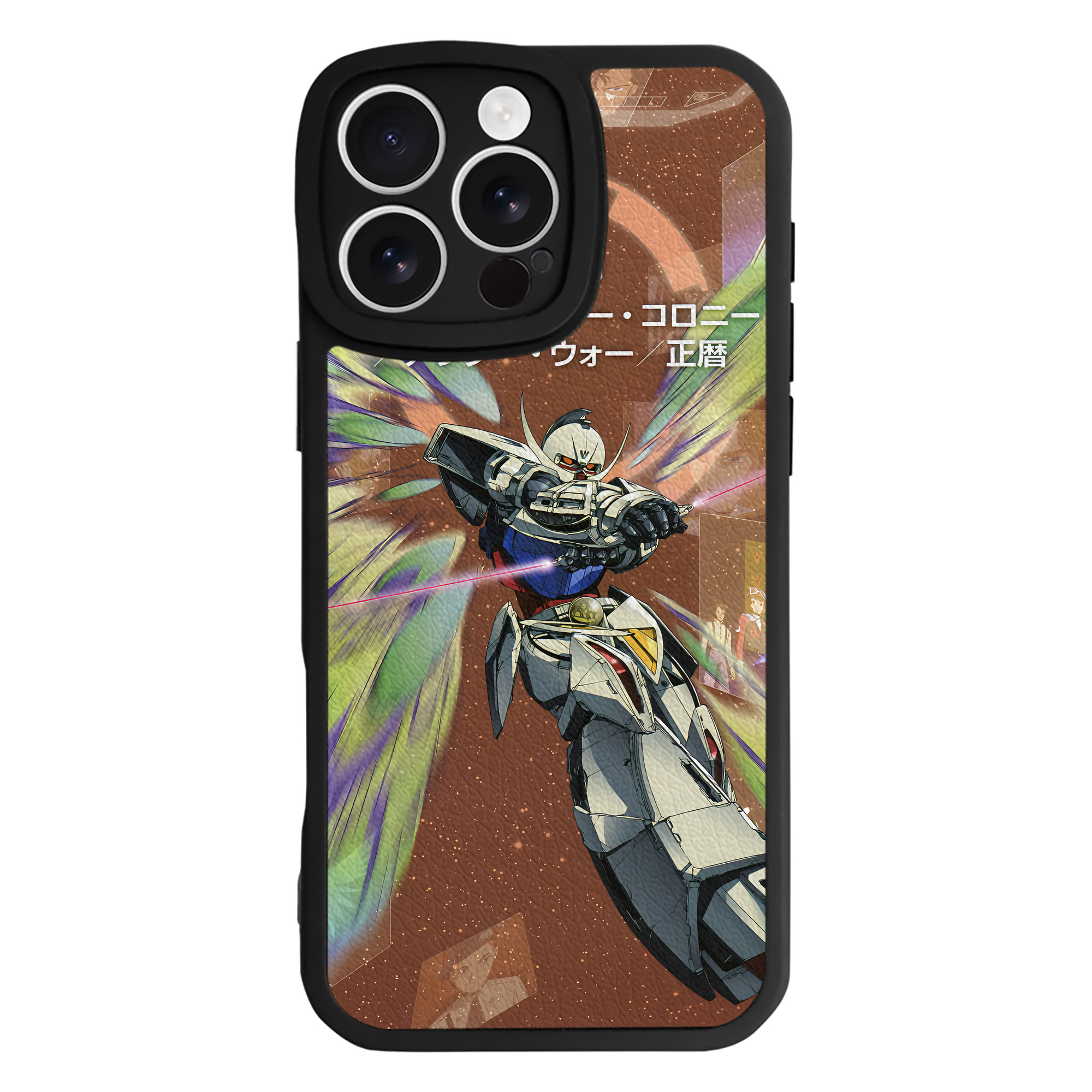 （画像用） 機動戦士ガンダム Mobile Suit Gundam 【iPhone 16シリーズ対応】シリコンスマホケース（レザー調） 材質：シリコン